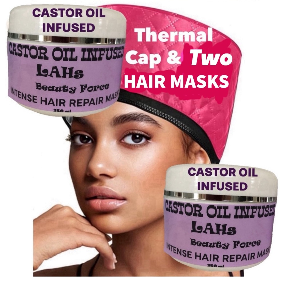 2 Hair Masks and Thermal Warmer Cap
